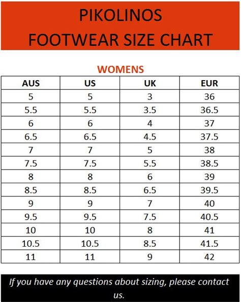 pikolinos size chart.